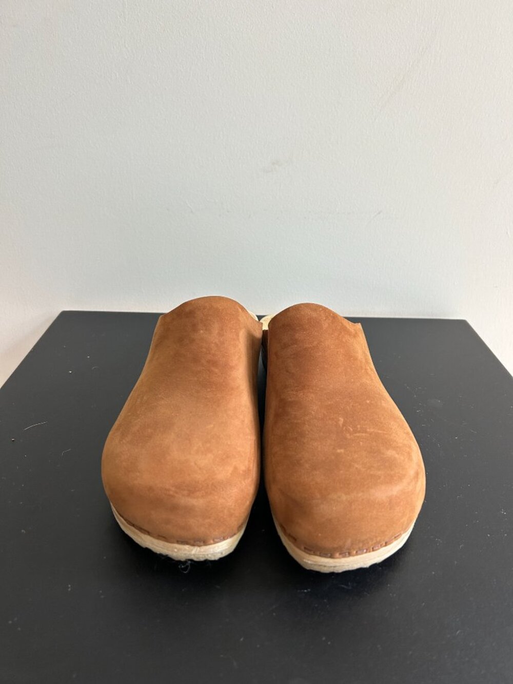 No.6 Contour Clog Tobacco Suede Wooden Clogs Size 7 - 7.5 - Picture 3 of 9